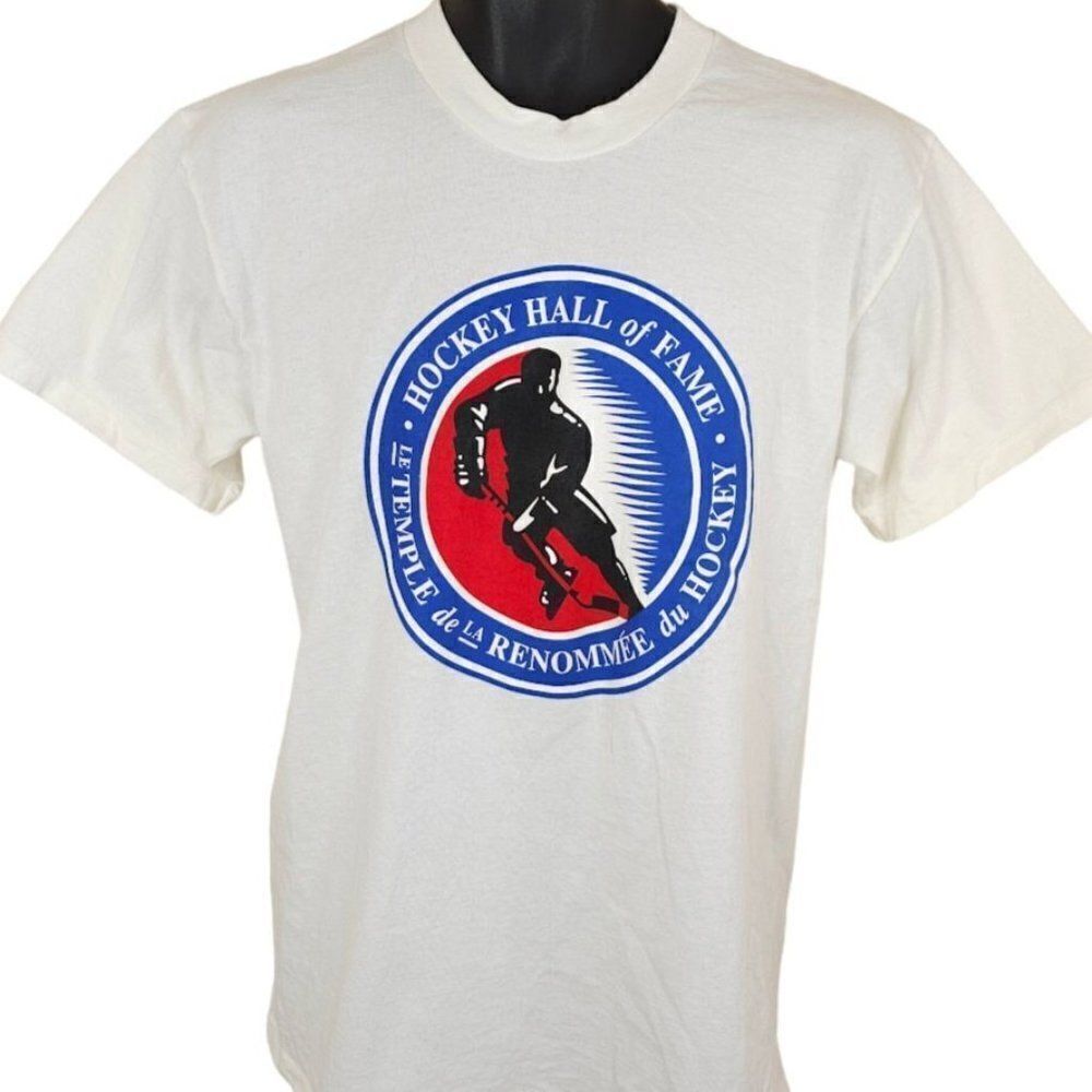 Hockey Hall Of Fame T Shirt Mens Size Medium Vintage 90s NHL Stanley Cup